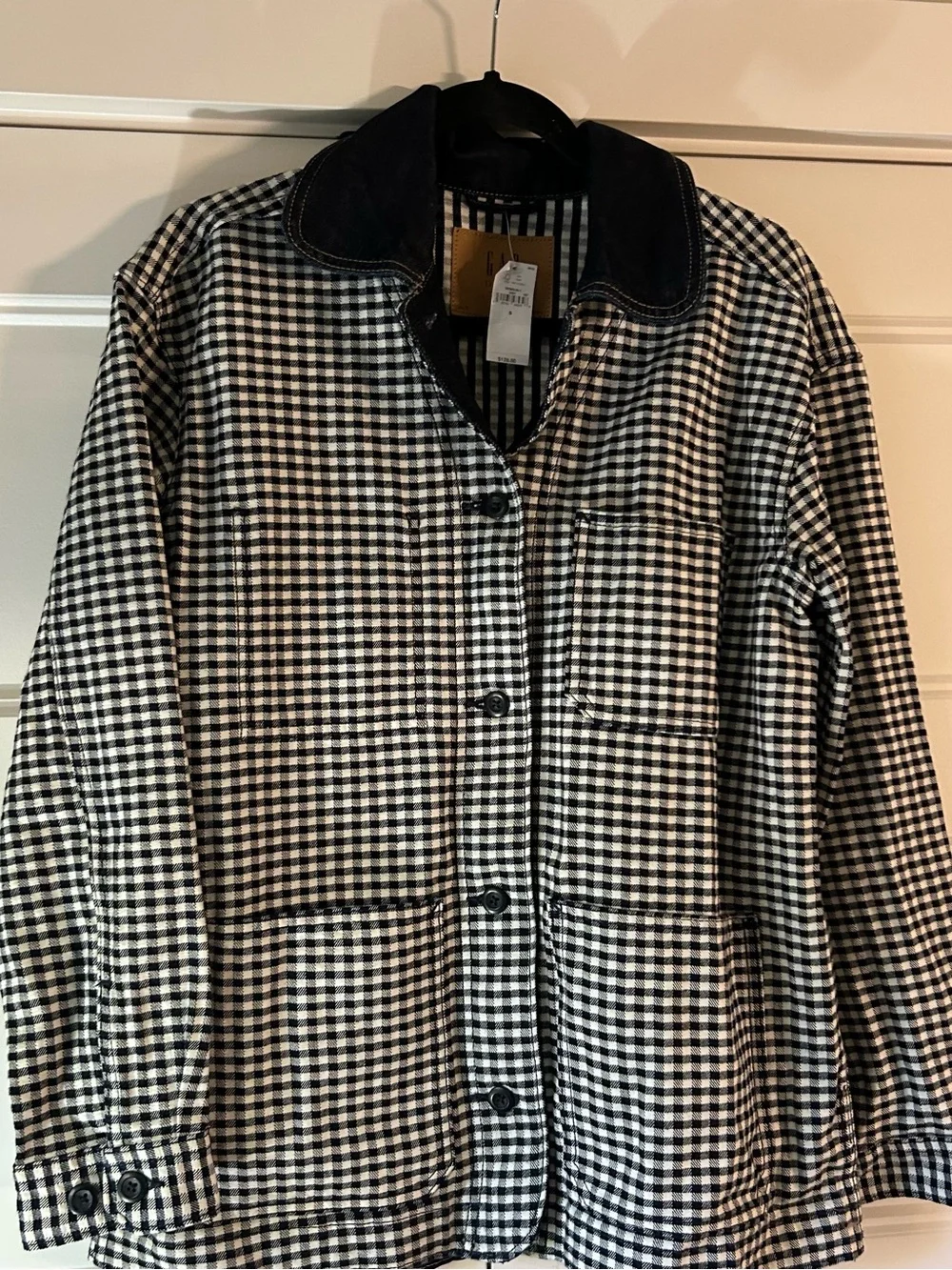 NWT size Small Gap × DÔEN Gingham Denim Jacket - Picture 5 of 7